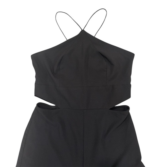 Anthropologie Hutch Black Wide Leg cut out jumpsuit size 10 - Picture 7 of 12